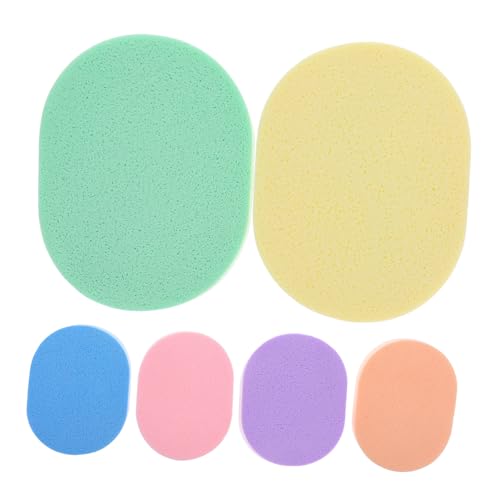 UTHCLO 6stücke Wiederverwendbare Gesichtsreinigungspads Make-up-entferner-schwamm Peeling-gesichtsschwämme Zum Waschen Kompakt Und Tragbar von UTHCLO
