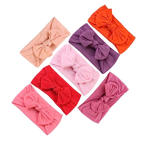 UTHCLO 7stücke Haarband Für Kleine Mädchen Kopfbedeckung Elastisches Stirnband Mit Schleife Kopfbedeckung Haarband Stirnband Langlebiges Material Passend Für Junge Mädchen Und von UTHCLO
