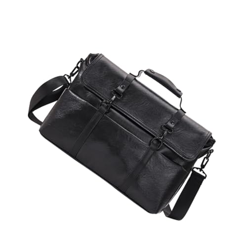 UTHCLO Business Laptop Tasche PU Leder Aktentasche Leicht Tragbar Large Capacity Crossbody Bag Unisex Für Arbeit Reise College von UTHCLO