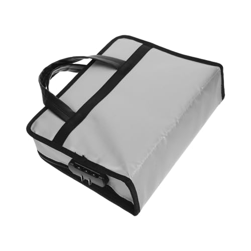 UTHCLO Feuerfester Aktenkoffer Tragetasche für Dokumente mit Abschließbarem Organizer Feuerbeständiger Business und Reise Ordner für Laptop Stempel und Wichtige Unterlagen Effiziente von UTHCLO