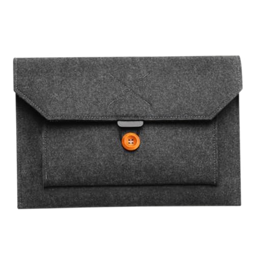 UTHCLO Filz Laptop Tasche Business Schutzhülle Leicht Gepolstert mit Organizerfach Für Notebook Tablet Schwarz von UTHCLO