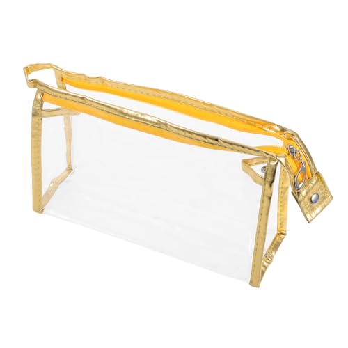 UTHCLO Mäppchen Süße Tasche Stationärer Organisator Bleistiftfälle Einzigartiger Bleistiftfall Girl Bleistift Fall Stifttaschen Bleistiftbeutel Mit Reißverschluss Etui Golden PVC von UTHCLO