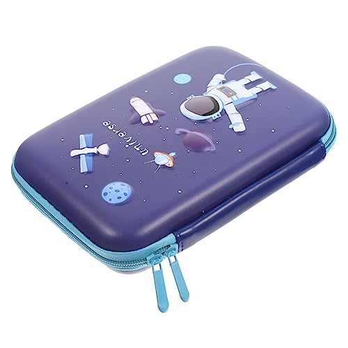 UTHCLO Multifunktions Schreibwarenetui Für Schüler Großes Fassungsvermögen Tragbares Federmäppchen Reißverschluss Blau Für Schule Und Freizeit von UTHCLO