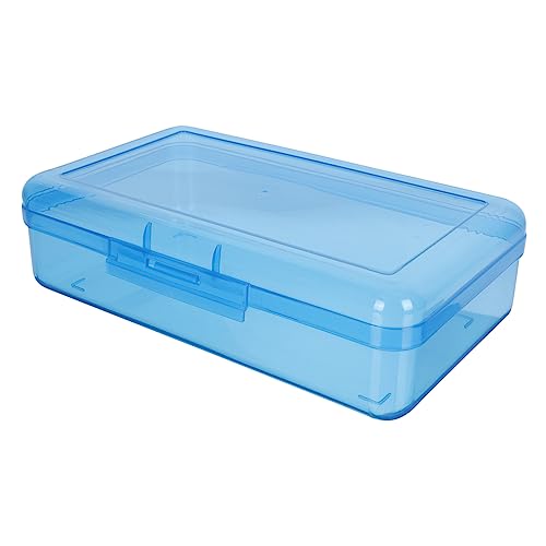 UTHCLO Plastik Stiftebox mit Sicherem Druckverschluss Stapelbar Geräumig für Schüler Vielseitig als Federmäppchen und Reise Organizer Einfacher Zugriff Schreibwaren Robuste Kunststoffbox von UTHCLO