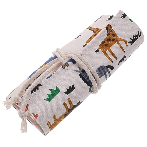 UTHCLO Titel Tragbare Canvas Stiftetasche Roll-up Federmäppchen Für Stifte Organizer Für Künstler Und Schüler Robust Und Stilvoll von UTHCLO