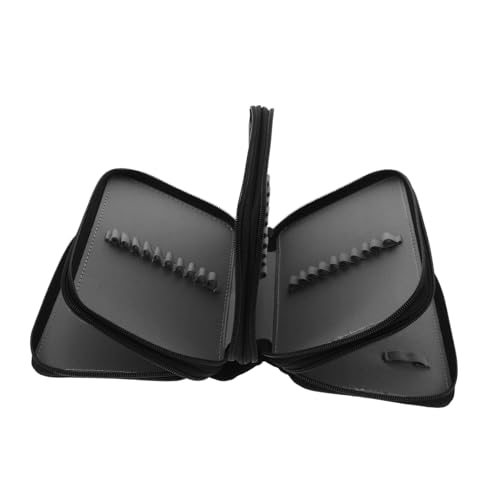 UTHCLO 72löcher Slots Farbiges Bleistift Etui Organizer Für Schule Und Büro Lagiger Tragbarer Stiftbeutel Mit Reißverschluss Für Künstler Studenten Und Reisen Schwarz von UTHCLO