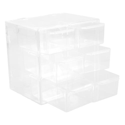 UTHCLO Transparente Aufbewahrungsbox für Tageslinsen mit Fächern Staubdichtes Organizer Fach für Schreibtisch Multifunktionales Display für Kontaktlinsen und Kosmetik von UTHCLO