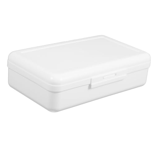 UTHCLO Transparente Kunststoff Federmappe mit Großem Fassungsvermögen Stabile Aufbewahrungsbox für Stifte und Schreibwaren Praktische Pencil Storage Case für Schule Büro und Zuhause von UTHCLO