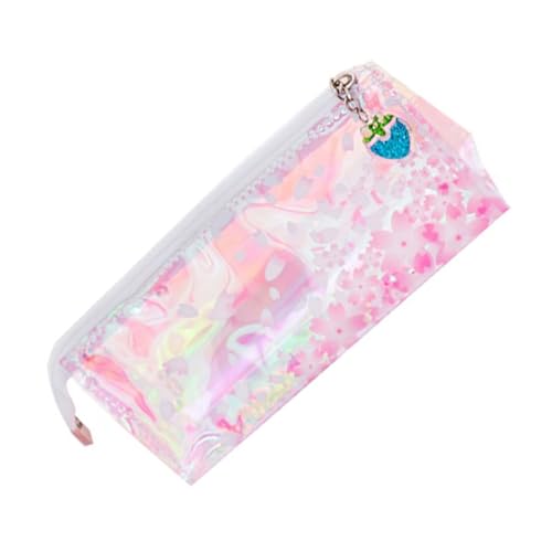 UTHCLO Transparentes Großes Federmäppchen mit Reißverschluss Modisch Glänzend und Multifunktional für Schule und Büro Geeignet als Stifte und Kosmetiktasche Geschenkidee für Schüler und von UTHCLO