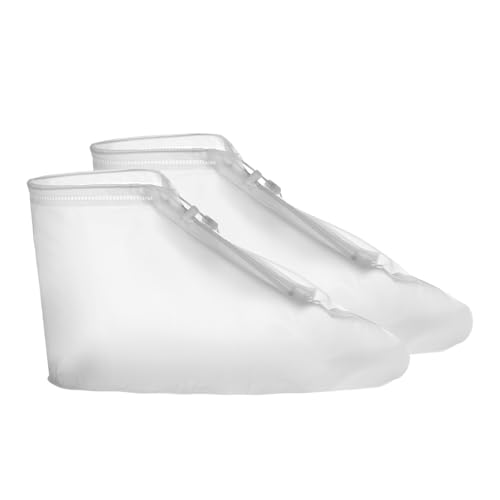 UTHCLO wasserdichte Schuhüberzüge mit Reißverschluss Wiederverwendbare Regenüberschuhe aus PVC rutschfest Schützende Überschuhe für Damen und Herren XXL für Outdoor und Alltagsschutz von UTHCLO