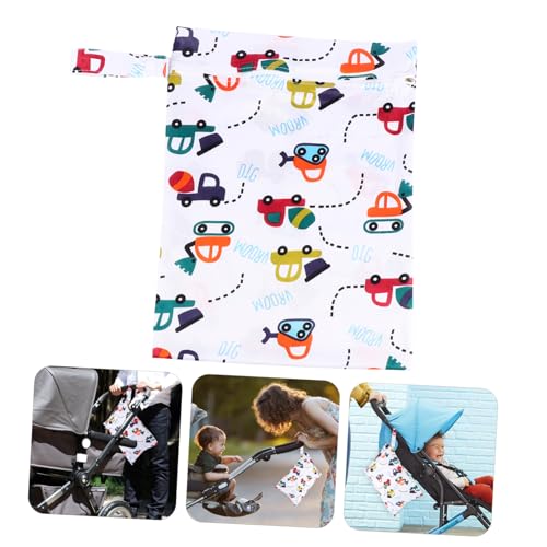 UTHCLO wasserdichte Wiederverwendbare Windeltasche mit Feucht Trockenfächern Langlebiger Organizer für Babybedarf Kompakte Kinderwagentasche mit Multifunktionalen Reißverschlusstaschen von UTHCLO