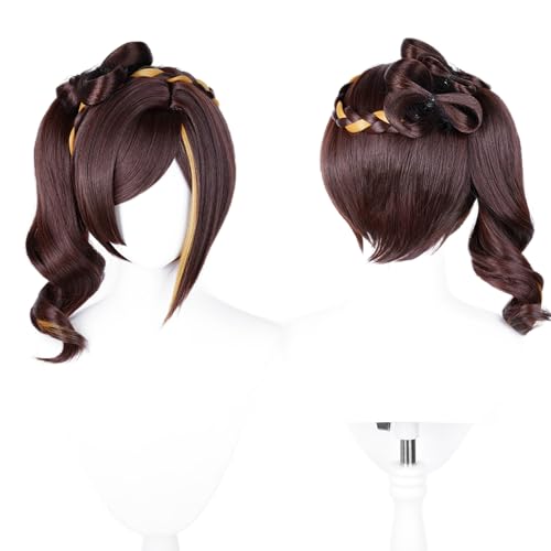 Anime Cosplay Perücke, Genshin Impact Perücke, mit zwei Perückenkappen, für Halloween, Party & etc. (Chiori Cosplay) von UTIEHD