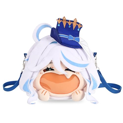 UTIEHD Genshin Impact Inspirierte Furina Schultertasche mit Transparenter Front, 3 Fächer, 20cm Anime Cosplay von UTIEHD