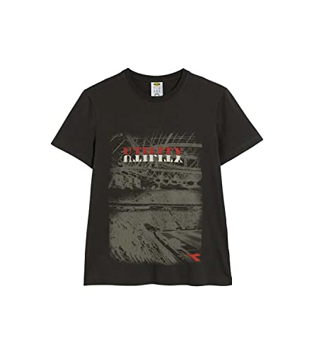 T-Shirt mit kurzen Ärmeln aus Bio-Baumwolle mit Fotodruck - Thymian - Gr. M von UTILITY DIADORA