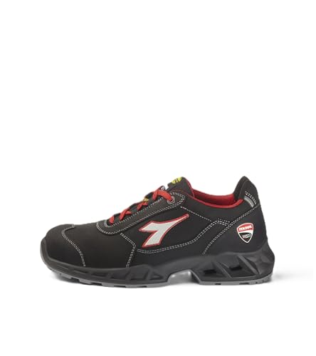 Utility Diadora Ducati Sicherheitsschuh Shark Engine S3S Black/red (schwarz, EU Schuhgrößensystem, Erwachsene, Numerisch, M, 42) von UTILITY DIADORA