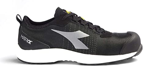 Utility Diadora - Arbeitsschuh Fly Litebase Matryx Low S1P HRO SRC ESD für Mann und Frau Unisex Sicherheitsschuh, Farbe: Schwarz/Weiß, Größe: 45 von UTILITY DIADORA