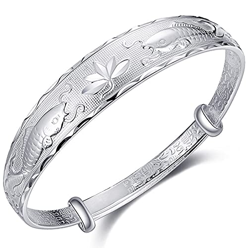 UTLODY Damen 925 Silber Verstellbarer Armreif Fisch Armband Schmuck Geburtstagsgeschenke von UTLODY