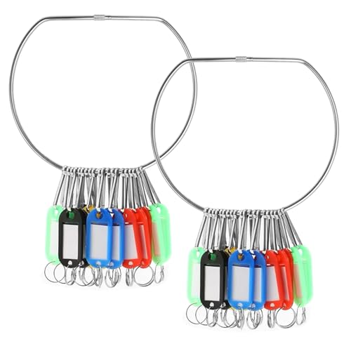 UTMACH 2er D-Schlüsselring Groß 150mm Schlüsselringe Metall Warenring Schlüsselring mit Schnellverschluss Leibchen Ring Schlüssel Organizer Ringe für Duschvorhang,Vorhang,Buchringe,Buchbinderinge von UTMACH