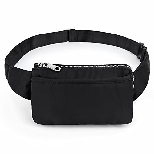 UTO Damen wasserdichte Nylon Bauchtasche für Frauen 5 Reißverschluss Strapazierfähiges Oxford-Gewebe Multi Taschen Anti Scratch Schwarz von UTO