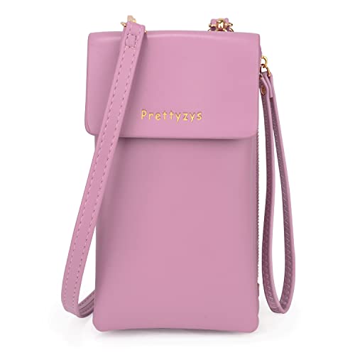 UTO Handytasche zum Umhängen Damen Kleine Umhängetasche Vegan Leder Geldbörse mit Kartenfächer Crossbody Abnehmbar Schultertasche für Valentinstag Muttertag Geburtstag Weihnachten Neujahr Braun von UTO