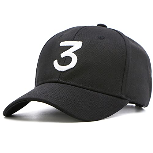 UTOWO Chance, The Rapper Baseballcap bestickt 3 Dad Hat Hip-Hop - Schwarz - Einstellbar von UTOWO