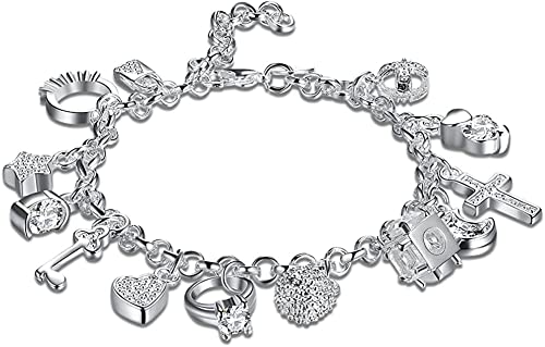 UU19EE Armband Armband Mit Mehreren Anhängern Zirkon Armbänder Für Damen Party Charm Schmuck Geschenk von UU19EE