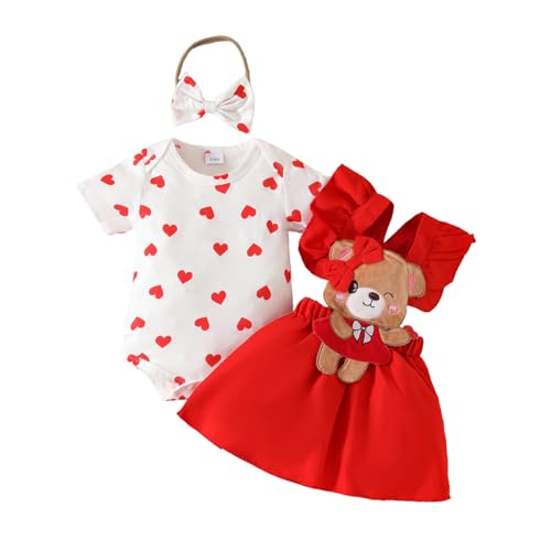 UUAISSO Baby Mädchen Kleidung für Neugeborene gerüschte Oberteile Sonnenblumen Hosenträgerröcke mit Stirnband Sommer Outfits Rot 12–18 Monate UUAISSO Baby Mädchen Kleidung für Neugeborene gerüschte Oberteile Sonnenblumen Hosenträgerröcke mit Stirnband Sommer Outfits Rot 12–18 Monate von UUAISSO