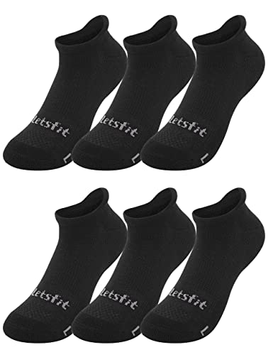 UUE 6 Paar Sneaker Socken Herren Damen Kurze Sportsocken Laufsocken Tennissocken Unisex 35-38 Schwarz von UUE