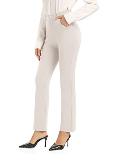 UUE Anzughose für Damen Business Casual Stretch Pull On Yoga Anzughose Gerades Bein Arbeitshose mit Taschen von UUE