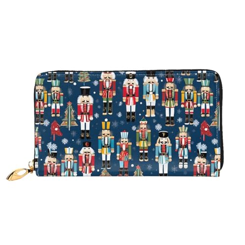 UUYHHGB Geldbörse für Damen, Nussknacker, Ballett, Weihnachten, Tanz, großes Fassungsvermögen, PU-Leder, Kreditkartenhalter, Handy, Scheckbuch, Organizer, Reißverschlusstasche, bunte Geldbörsen, von UUYHHGB
