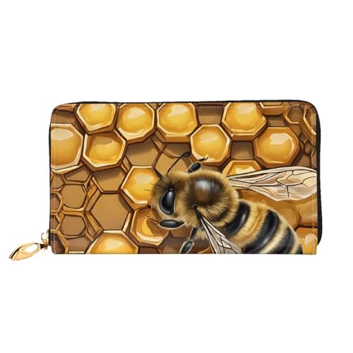 UUYHHGB Geldbörse mit Bienen-Honigbienen-Aufdruck, großes Fassungsvermögen, PU-Leder, Kreditkartenhalter, Handy, Scheckbuch, Organizer, Reißverschluss, bunte Geldbörsen, Clutch, Geldbörse für Damen UUYHHGB Geldbörse mit Bienen-Honigbienen-Aufdruck, großes Fassungsvermögen, PU-Leder, Kreditkartenhalter, Handy, Scheckbuch, Organizer, Reißverschluss, bunte Geldbörsen, Clutch, Geldbörse für Damen von UUYHHGB