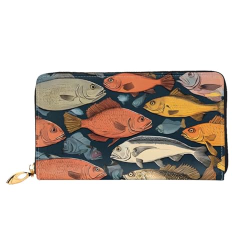 UUYHHGB Geldbörse mit Fischköderaufdruck, großes Fassungsvermögen, PU-Leder, Kreditkartenhalter, Handy, Scheckbuch, Organizer, Reißverschlusstasche, bunte Geldbörse, Clutch, Geldbörse für Damen und UUYHHGB Geldbörse mit Fischköderaufdruck, großes Fassungsvermögen, PU-Leder, Kreditkartenhalter, Handy, Scheckbuch, Organizer, Reißverschlusstasche, bunte Geldbörse, Clutch, Geldbörse für Damen und von UUYHHGB