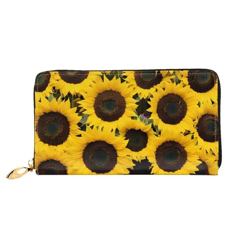 UUYHHGB Geldbörse mit Sonnenblumen-Aufdruck, großes Fassungsvermögen, PU-Leder, Kreditkartenhalter, Handy, Scheckbuch, Organizer, Reißverschlusstasche, bunte Geldbörse, Clutch, Geldbörse für Damen und UUYHHGB Geldbörse mit Sonnenblumen-Aufdruck, großes Fassungsvermögen, PU-Leder, Kreditkartenhalter, Handy, Scheckbuch, Organizer, Reißverschlusstasche, bunte Geldbörse, Clutch, Geldbörse für Damen und von UUYHHGB