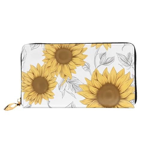 UUYHHGB Geldbörse mit Sonnenblumen-Aufdruck, großes Fassungsvermögen, PU-Leder, Kreditkartenhalter, Handy, Scheckbuch, Organizer, Reißverschlusstasche, bunte Geldbörse, Clutch, Geldbörse für Damen und UUYHHGB Geldbörse mit Sonnenblumen-Aufdruck, großes Fassungsvermögen, PU-Leder, Kreditkartenhalter, Handy, Scheckbuch, Organizer, Reißverschlusstasche, bunte Geldbörse, Clutch, Geldbörse für Damen und von UUYHHGB