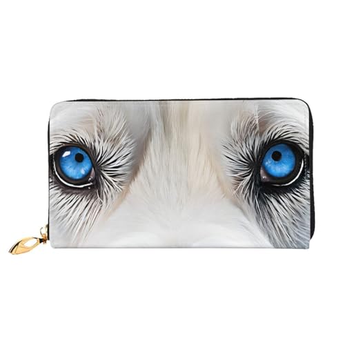 UUYHHGB Geldbörse mit blauen Augen und Wolfsaufdruck, großes Fassungsvermögen, PU-Leder, Kreditkartenhalter, Handy, Scheckbuch, Organizer, Reißverschluss, bunte Geldbörsen, Clutch, Geldbörse für Damen UUYHHGB Geldbörse mit blauen Augen und Wolfsaufdruck, großes Fassungsvermögen, PU-Leder, Kreditkartenhalter, Handy, Scheckbuch, Organizer, Reißverschluss, bunte Geldbörsen, Clutch, Geldbörse für Damen von UUYHHGB
