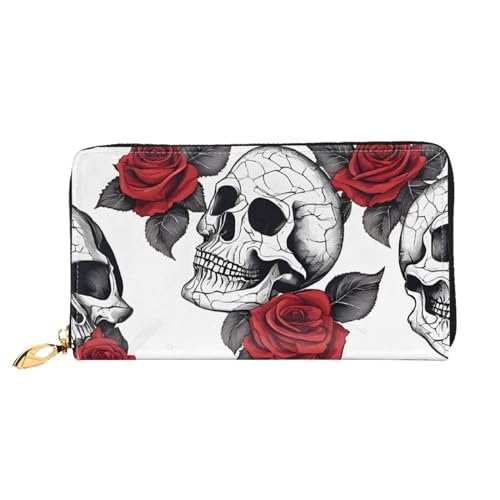 UUYHHGB Geldbörse mit floralem Totenkopf-Aufdruck, großes Fassungsvermögen, PU-Leder, Kreditkartenhalter, Handy, Scheckbuch, Organizer, Reißverschluss, bunte Geldbörsen, Clutch, Geldbörse für Damen UUYHHGB Geldbörse mit floralem Totenkopf-Aufdruck, großes Fassungsvermögen, PU-Leder, Kreditkartenhalter, Handy, Scheckbuch, Organizer, Reißverschluss, bunte Geldbörsen, Clutch, Geldbörse für Damen von UUYHHGB