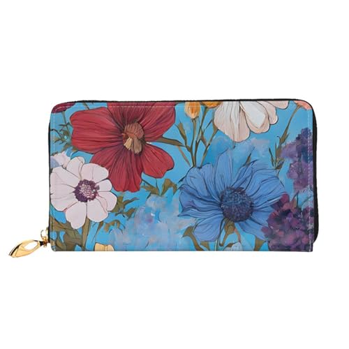 UUYHHGB Geldbörse mit großem Fassungsvermögen, Motiv: Hello Hawaii, PU-Leder, Kreditkartenhalter, Handy, Scheckbuch, Organizer, Reißverschluss, bunte Geldbörsen, Clutch, Geldbörse für Damen und von UUYHHGB