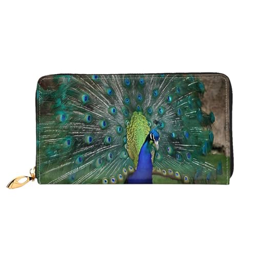 UUYHHGB Geldbörse mit grünem Pfauenfederaufdruck, großes Fassungsvermögen, PU-Leder, Kreditkartenhalter, Handy, Scheckbuch, Organizer, Reißverschlusstasche, bunte Geldbörsen, Clutch, Geldbörse für UUYHHGB Geldbörse mit grünem Pfauenfederaufdruck, großes Fassungsvermögen, PU-Leder, Kreditkartenhalter, Handy, Scheckbuch, Organizer, Reißverschlusstasche, bunte Geldbörsen, Clutch, Geldbörse für von UUYHHGB