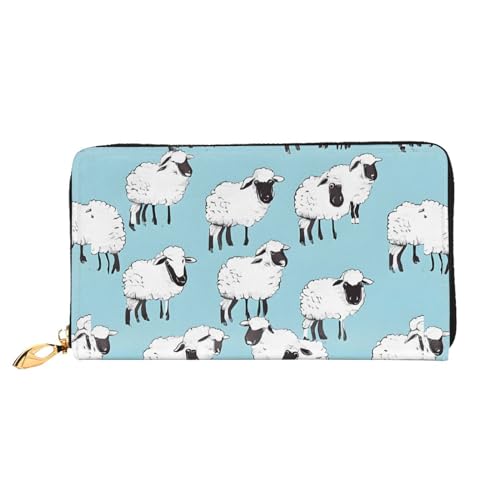 UUYHHGB Geldbörse mit niedlichem Cartoon-Schaf, großes Fassungsvermögen, PU-Leder, Kreditkartenhalter, Handy, Scheckbuch, Organizer, Reißverschlusstasche, bunte Geldbörsen, Clutch, Geldbörse für Damen UUYHHGB Geldbörse mit niedlichem Cartoon-Schaf, großes Fassungsvermögen, PU-Leder, Kreditkartenhalter, Handy, Scheckbuch, Organizer, Reißverschlusstasche, bunte Geldbörsen, Clutch, Geldbörse für Damen von UUYHHGB
