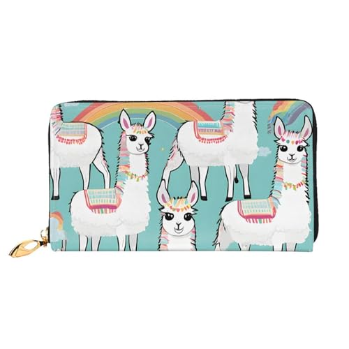 UUYHHGB Geldbörse mit niedlichem Lama-Druck, großes Fassungsvermögen, PU-Leder, Kreditkartenhalter, Handy, Scheckbuch, Organizer, Reißverschluss, bunte Geldbörsen, Clutch, Geldbörse für Damen und UUYHHGB Geldbörse mit niedlichem Lama-Druck, großes Fassungsvermögen, PU-Leder, Kreditkartenhalter, Handy, Scheckbuch, Organizer, Reißverschluss, bunte Geldbörsen, Clutch, Geldbörse für Damen und von UUYHHGB