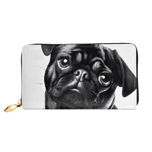 UUYHHGB Geldbörse mit niedlichem Mops-Aufdruck, großes Fassungsvermögen, PU-Leder, Kreditkartenhalter, Handy, Scheckbuch, Organizer, Reißverschluss, bunte Geldbörsen, Clutch, Geldbörse für Damen und UUYHHGB Geldbörse mit niedlichem Mops-Aufdruck, großes Fassungsvermögen, PU-Leder, Kreditkartenhalter, Handy, Scheckbuch, Organizer, Reißverschluss, bunte Geldbörsen, Clutch, Geldbörse für Damen und von UUYHHGB