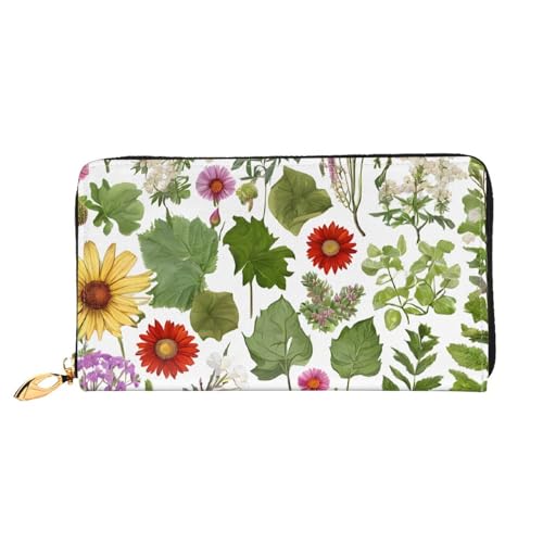 UUYHHGB Geldbörse mit tropischem Blumen- und Papageien-Aufdruck, großes Fassungsvermögen, PU-Leder, Kreditkartenhalter, Handy, Scheckbuch, Organizer, Reißverschlusstasche, bunte Geldbörsen, Clutch, UUYHHGB Geldbörse mit tropischem Blumen- und Papageien-Aufdruck, großes Fassungsvermögen, PU-Leder, Kreditkartenhalter, Handy, Scheckbuch, Organizer, Reißverschlusstasche, bunte Geldbörsen, Clutch, von UUYHHGB