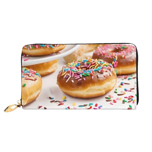 UUYHHGB Geldbörse mit weihnachtlichem Donuts-Aufdruck, großes Fassungsvermögen, PU-Leder, Kreditkartenhalter, Handy, Scheckbuch, Organizer, Reißverschlusstasche, bunte Geldbörsen, Clutch, Geldbörse UUYHHGB Geldbörse mit weihnachtlichem Donuts-Aufdruck, großes Fassungsvermögen, PU-Leder, Kreditkartenhalter, Handy, Scheckbuch, Organizer, Reißverschlusstasche, bunte Geldbörsen, Clutch, Geldbörse von UUYHHGB