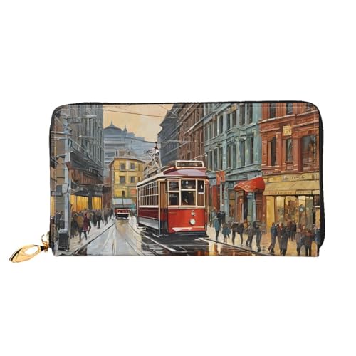 UUYHHGB San Francisco Geldbörse mit großem Fassungsvermögen, PU-Leder, Kreditkartenhalter, Handy, Scheckbuch, Organizer, Reißverschluss, bunte Geldbörsen, Clutch, Geldbörse für Damen und Herren, San von UUYHHGB