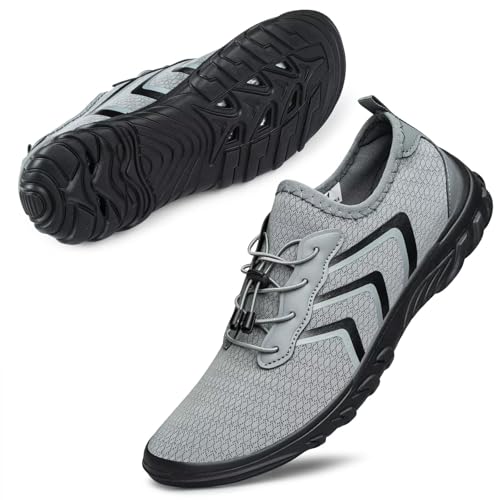 UUYOUNI Unisex Wasserschuh Badeschuhe Herren Damen Barfußschuhe Aquaschuhe Strandschuhe Schnelltrocknende für Sommer Surf Beach von UUYOUNI