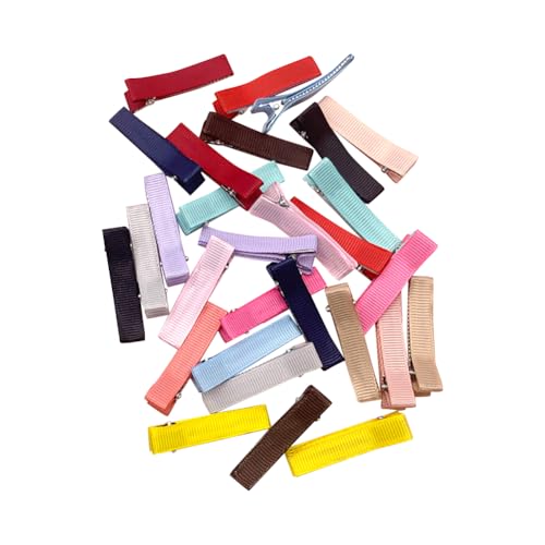 60 Stück Ripsband-Haarspangen, mit Stoff überzogen, Krokodil-Haarspangen, Mini-Haarspangen, weiche Haarspangen, Haarnadeln für Babys, Mädchen, Kleinkinder, Kinder von UUYYEO