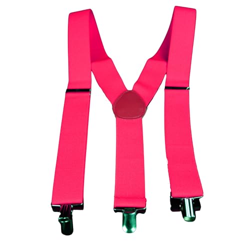 UV Floor - Neonfarbene Hosenträger - Verstellbar - Premium-Qualität - Neonfarbenes Zubehör - Party - Kostüm - Neonpink von UV FLOOR UVFLOOR