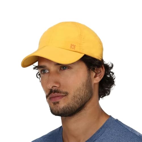 UV.LINE Herren & Damen UV PRO Cap - Sonnenschutz Hüte für Outdoor-Sportarten - Maximaler Schutz mit permanentem LSF 50+, Gelb gebrannt, Einheitsgr��e von UV.LINE