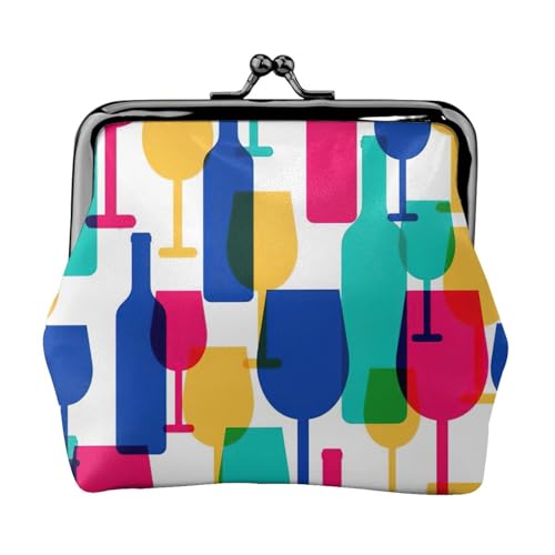 Cocktailgläser und Weinflaschen, Münzbörse, Münzbörse, Lippenstift, Kosmetikzubehör, Organizer, für den täglichen Gebrauch, Schwarz , Einheitsgröße, Münztasche von UVBDF