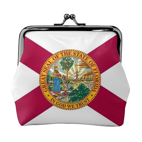 Florida Staatsflagge Münzgeldbörse, Münzgeldbörse, Lippenstift, Kosmetikzubehör, Organizer, für den täglichen Gebrauch, Schwarz , Einheitsgröße, Münztasche von UVBDF